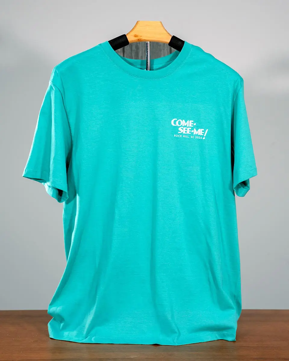 Come-See-Me-Souvenirs-2026-Adult-Seafoam-T-Shirt-front